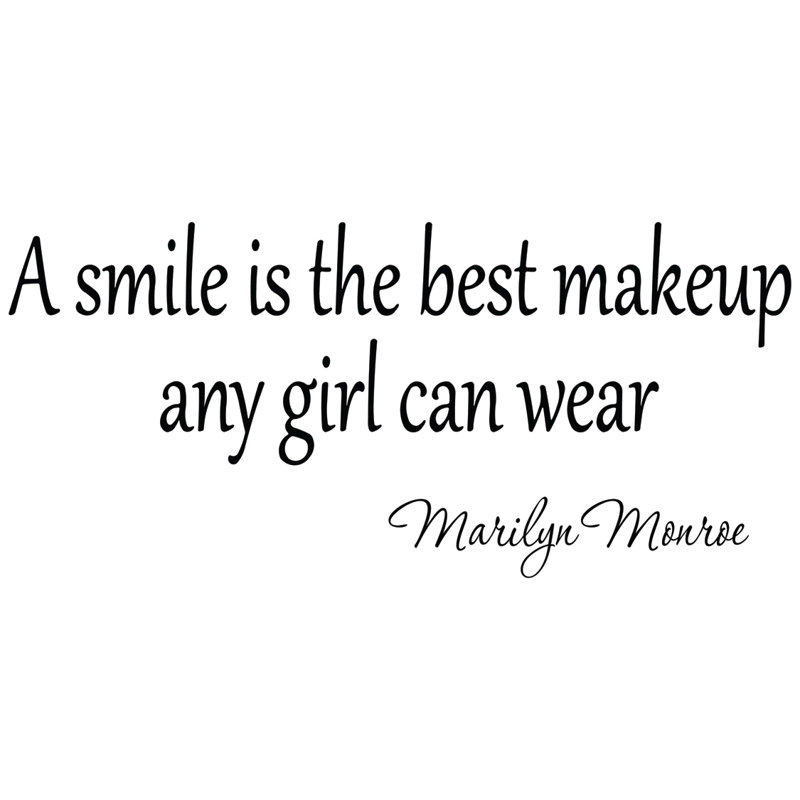 Vwaq A Smile Is The Best Makeup A Girl Can Wear Marilyn Monroe Quote