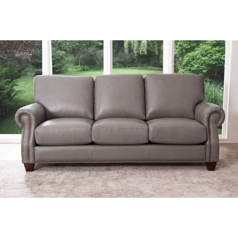Three Posts Whipton Leather Sofa Reviews Wayfair Whipton Leather Sofa