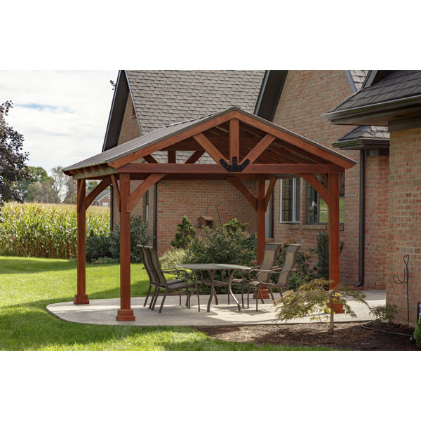 Yardcraft Westmont 12 5 Ft W X 12 Ft D Solid Wood Patio Gazebo