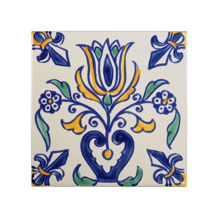 Tulip Decorative Tile Handmade Ceramic Tile