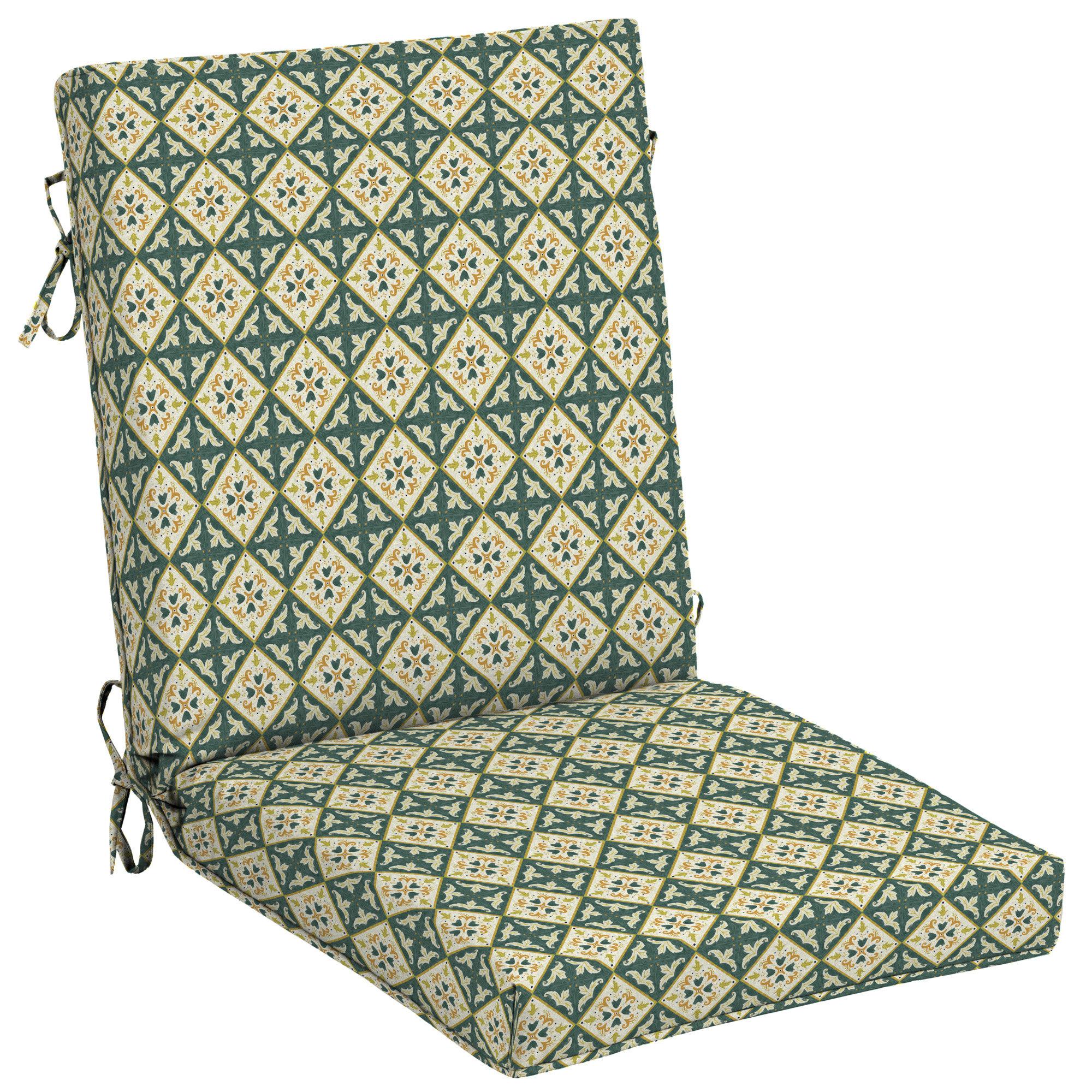 Charlton Home Ayles Moroccan Tile High Back Outdoor Dining Chair Charlton Home Ayles Moroccan Tile High