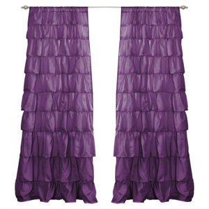 Ramiro Solid Semi-Sheer Rod Pocket Single Curtain Panel
