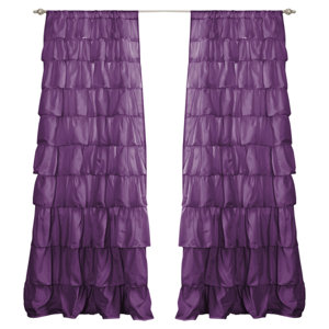 Ramiro Solid Semi-Sheer Rod Pocket Single Curtain Panel