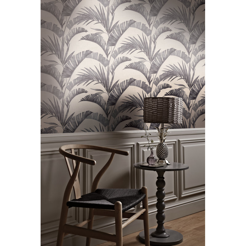 Bayou Breeze Sutton Banana Palm Chalk 33 L X 20 5 W Wallpaper Roll Reviews Wayfair
