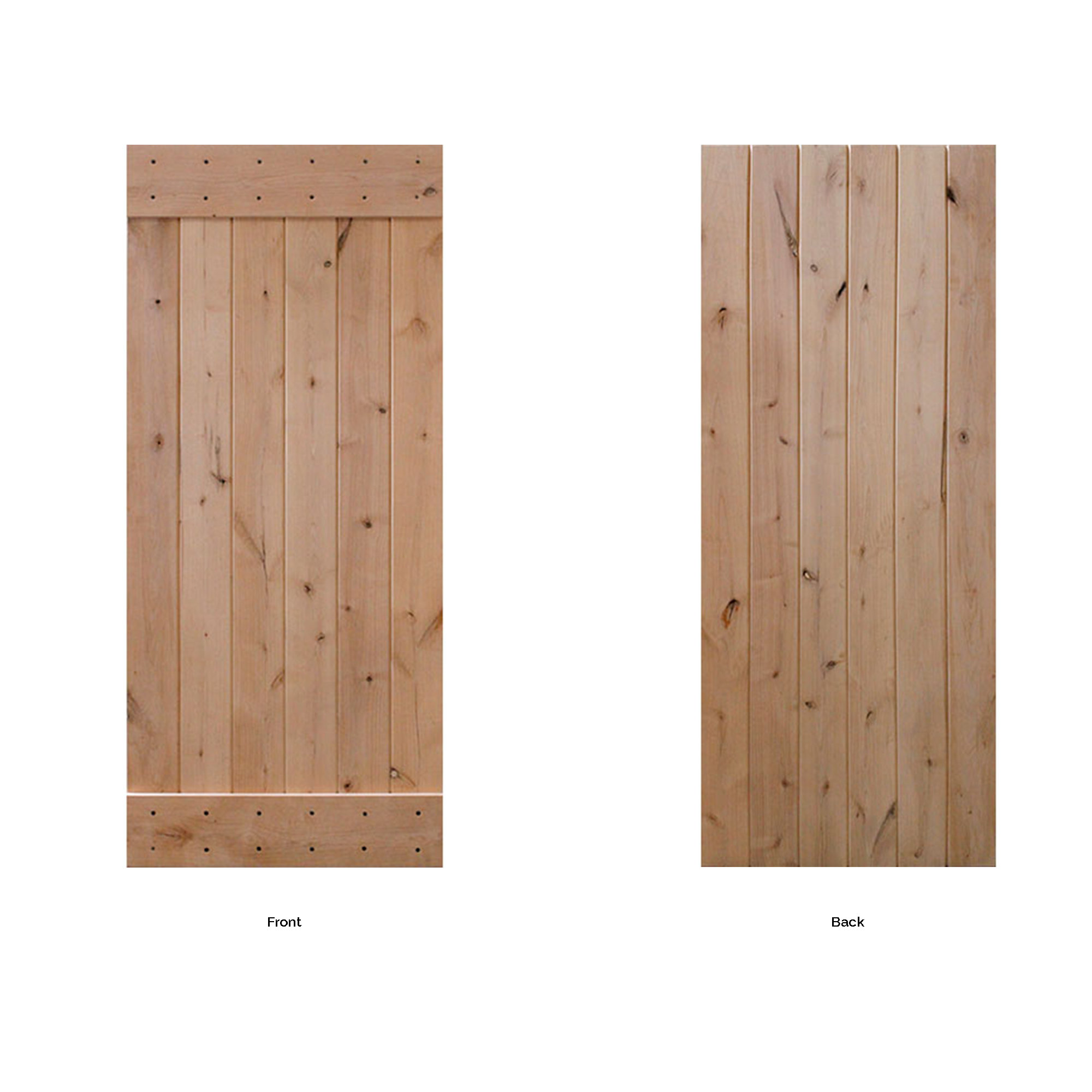 Barndoorz Paneled Unfinished Barnwood Door Without Installation