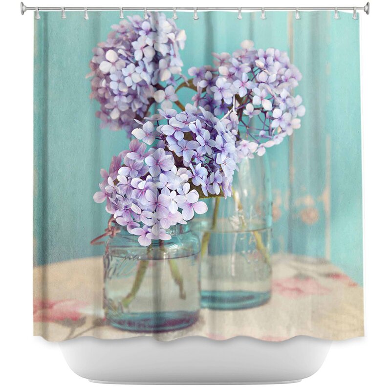 East Urban Home Hydrangeas In Mason Jars Single Shower Curtain Wayfair