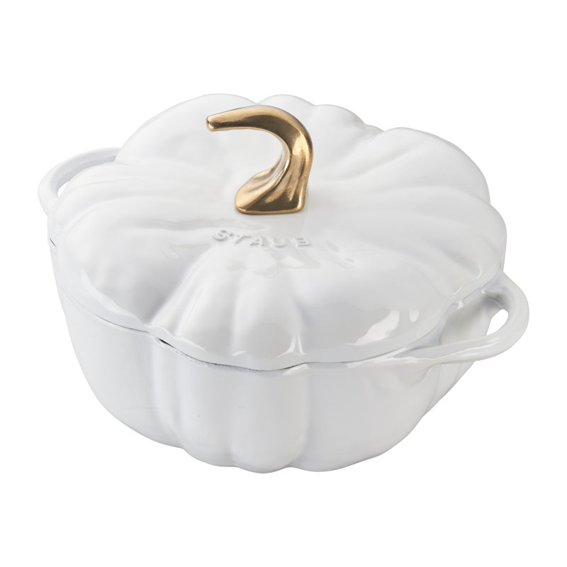 Staub 3.5 Qt. Pumpkin Enamel Cast Iron Dutch Oven