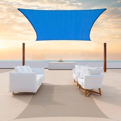 ALION Waterproof Square Sun Shade Sail in Royal Blue 10x10 FT or 10x11 FT 