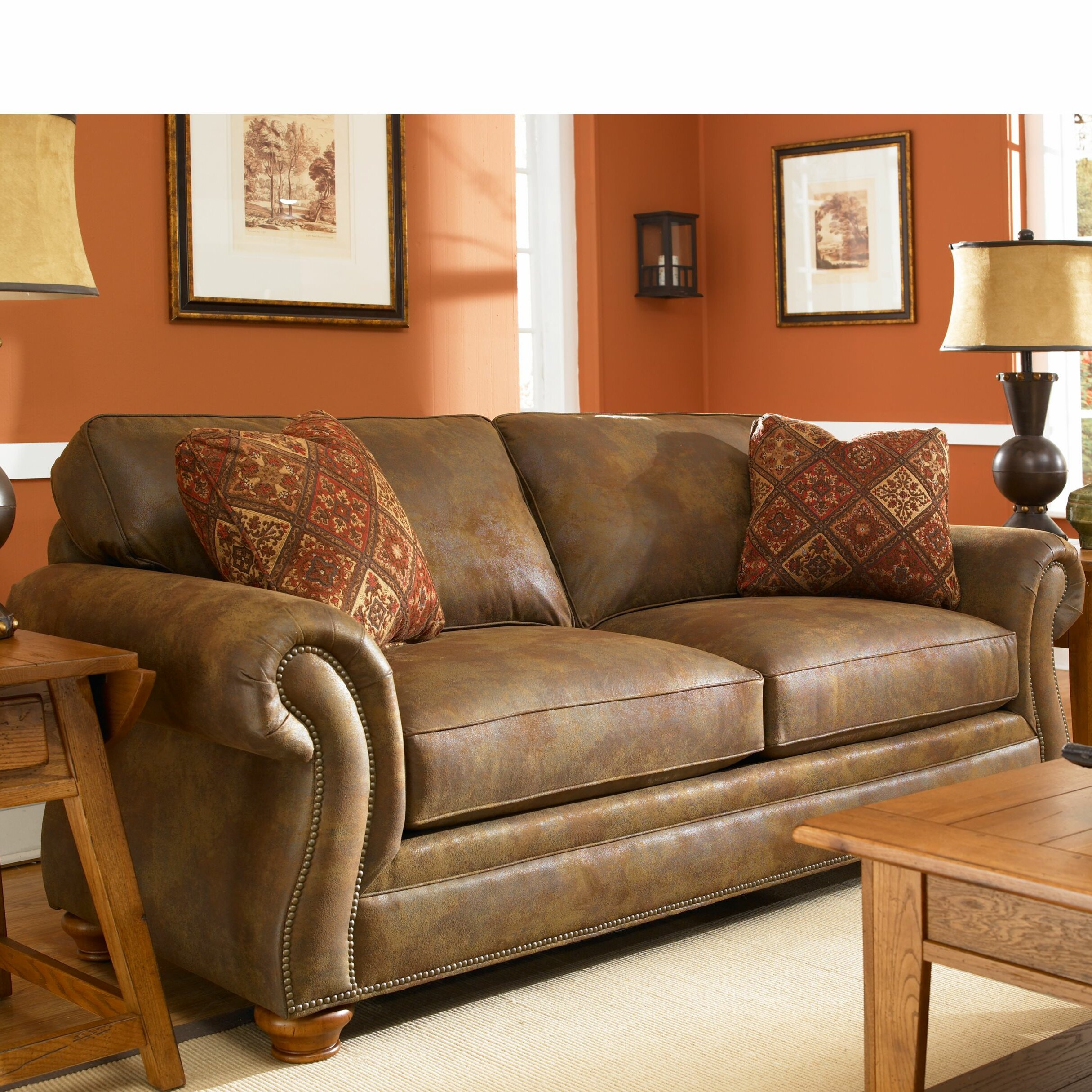 broyhill reclining leather sofa