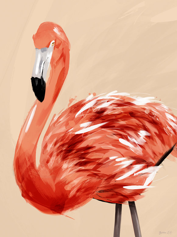 Wrought Studio Flocks Herds The Flamingo Acrylic Painting