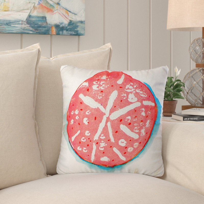 Highland Dunes Liesel Sand Dollar Indoor Outdoor Throw Pillow Cover Wayfair