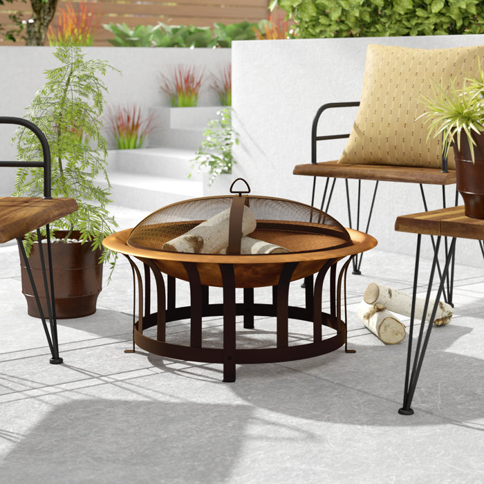 Williston Forge Arteaga Copper Wood Buning Fire Pit Reviews