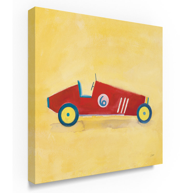 Trademark Art Race Car 6 Square Acrylic Painting Print On Canvas