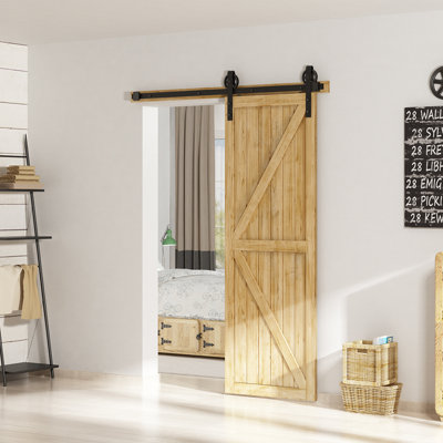 Roller Standard Single Barn Door Hardware Kit HomLux Track Length 60 in