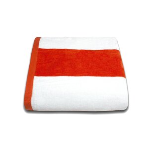 orange striped bath towels