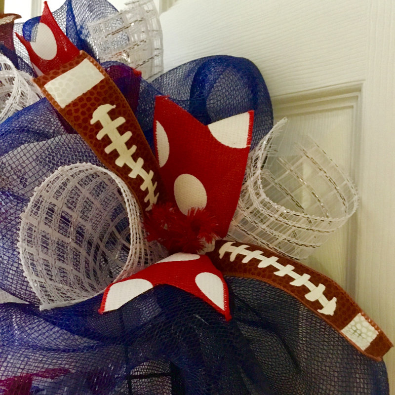 What A Mesh New England Patriots Football Sports 24 Acrylic Wreath Wayfair
