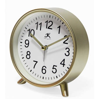 Breakwater Bay Coastal Analog Metal Quartz Tabletop Clock In Black Wayfair