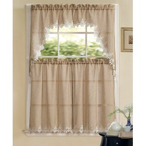 Brookport Luxurious Matte Sheer Kitchen Curtain