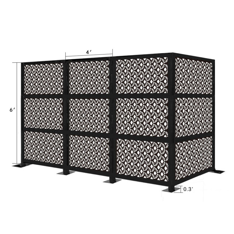 E Joy 6 17 Ft H X 12 17 Ft W Modular Metal Privacy Screen Wayfair