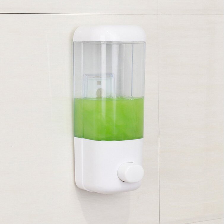 met de klok mee beweeglijkheid Kwadrant Symple Stuff Strong Soap Dispenser Wall Mount Manual Hand Liquid Shampoo Shower  Gel Dispenser Lotion Container For Office Bathroom Kitchen - 22X8.3Cm  (White) | Wayfair