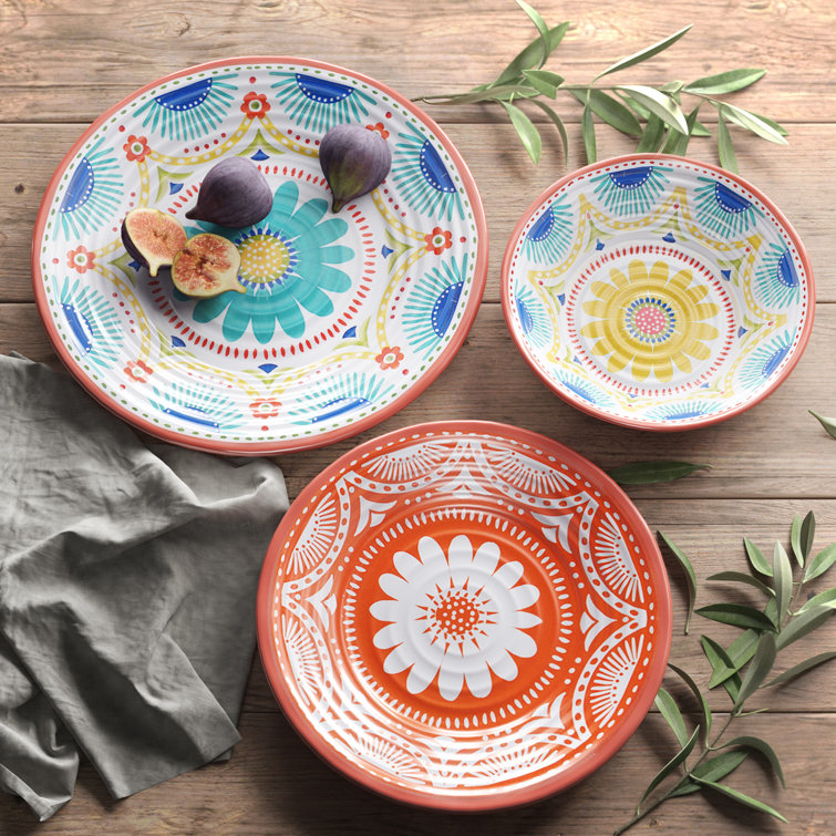 Dibenedetto 12 Piece Melamine Dinnerware Set, Service for 4