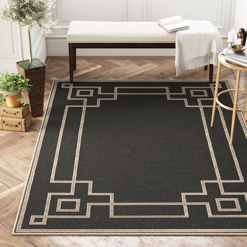 Meyersdale Black Camel Geometric Indoor Outdoor Area Rug Reviews Birch Lane