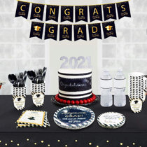 Serves 18 Guests Graduation Party Supplies 2019 Honey Dew Gifts White and Black Congrats Grad Graduation Themed Party Supply Pack Bundle Serves 18 Guests Graduation Party Supplies 2019 Honey Dew Gifts White and Black Congrats Grad Graduation Themed Party Supply Pack Bundle