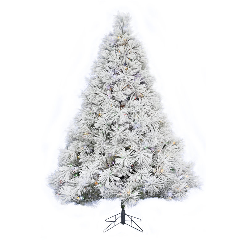 The Holiday Aisle® Prelit Atka White Pine Artificial Christmas Tree