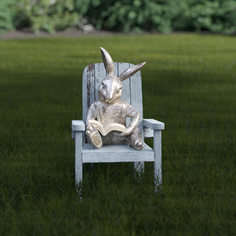 Reading Rabbit Garden Statue & Reviews | Birch Lane