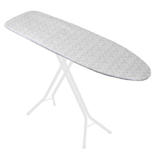 NEW HOMZ Cotton Padded Ironing Board Cover Pink Gray White Elastic WStraps 