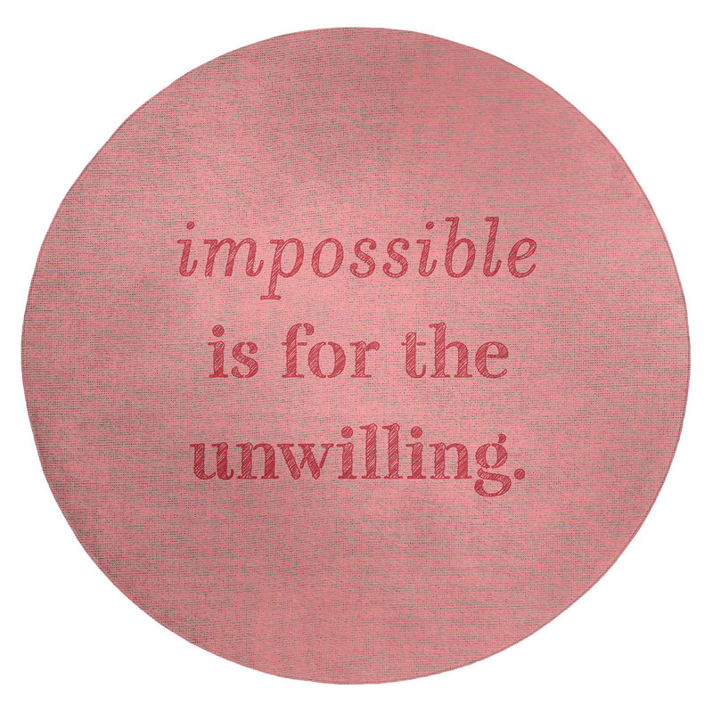 East Urban Home Handwritten Impossible Quote Poly Chenille Rug Wayfair