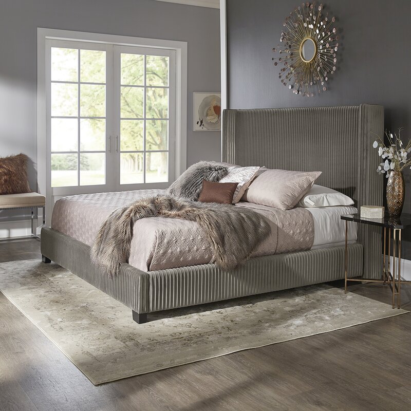 Kingstown Home Vita Upholstered Low Profile Standard Bed & Reviews ...