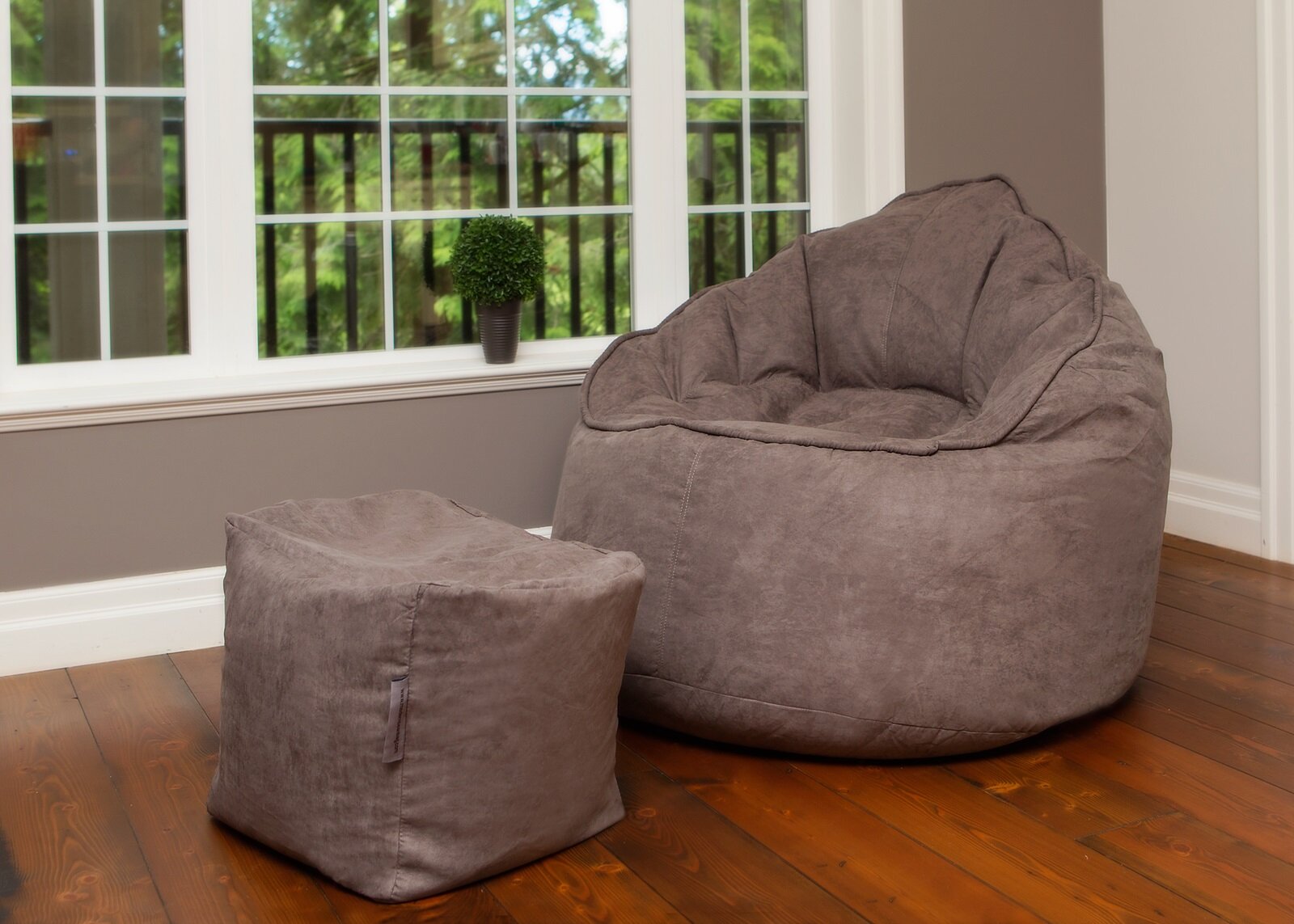 large brown bean bag