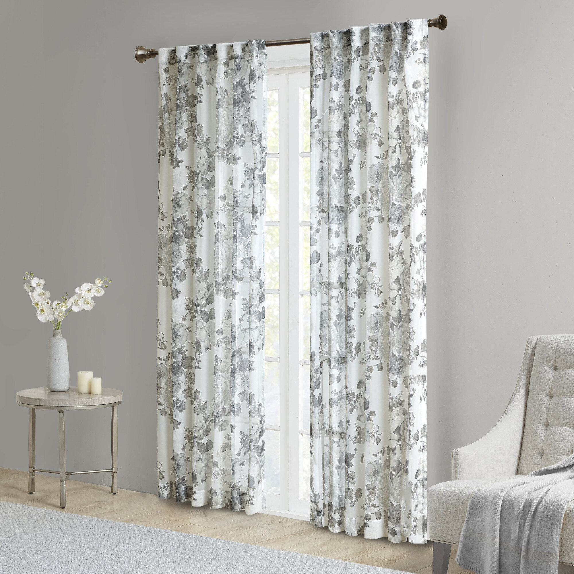 sheer curtain panels with lights