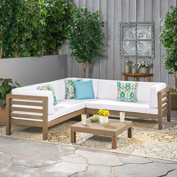 Outdoor Wood Sectional Sofa Wayfair