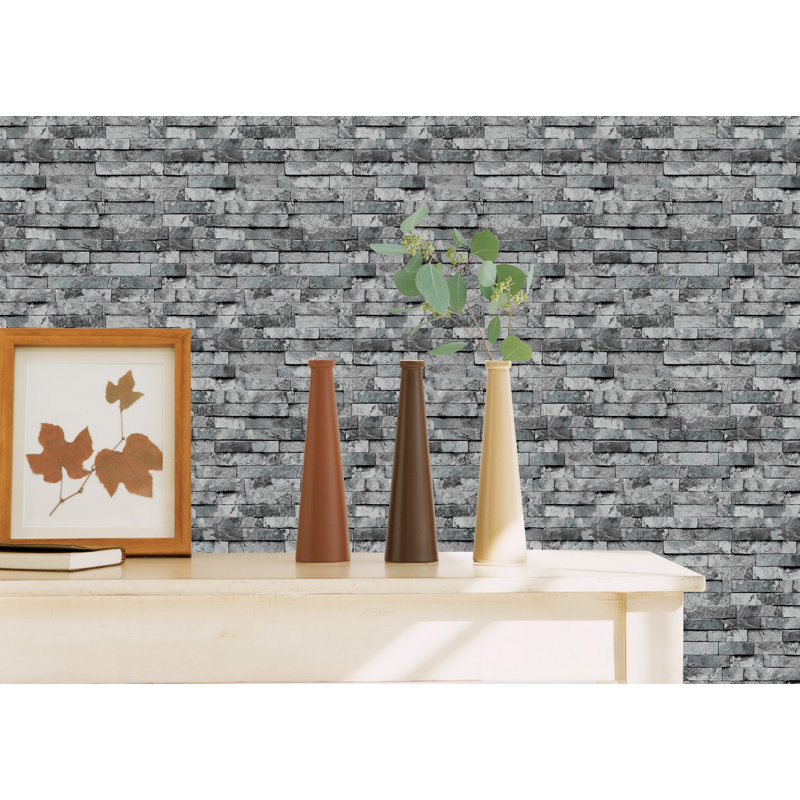 17 Stories Cyrilmagnin 33 L X 21 W Slate Wallpaper Roll Wayfair