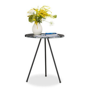 Three Legged Side Table Wayfair Co Uk Marble Look 3 Leg Round Side Table