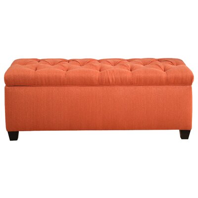 Erik Wood Storage Bench Darby Home Co Upholstery Orange