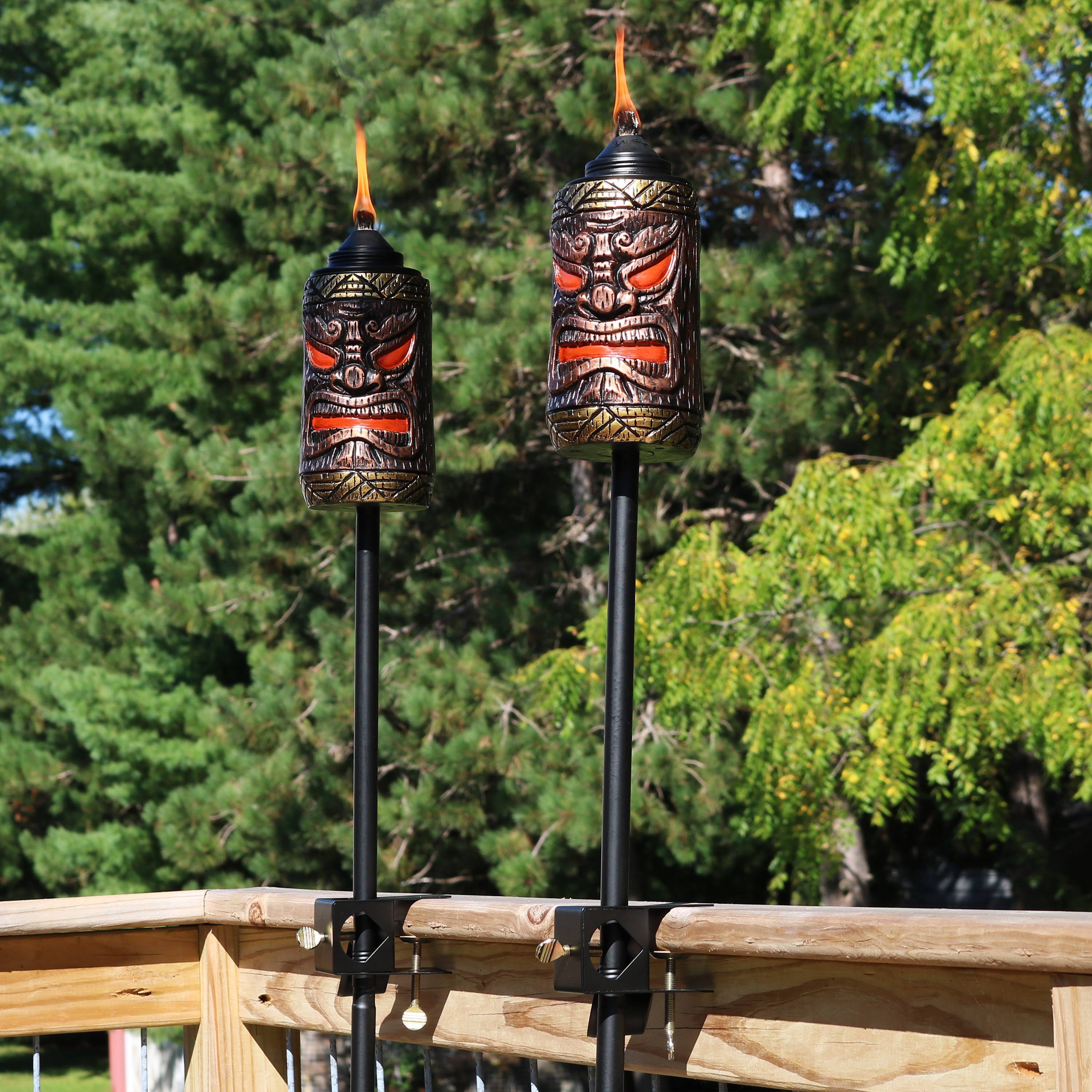 World Menagerie Clairville 3 In 1 Tiki Face Lawn Outdoor Garden