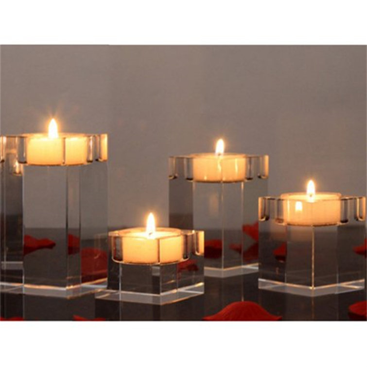 Metro Lane 4 Piece Crystal Tabletop Tealight Holder Set | Wayfair.co.uk