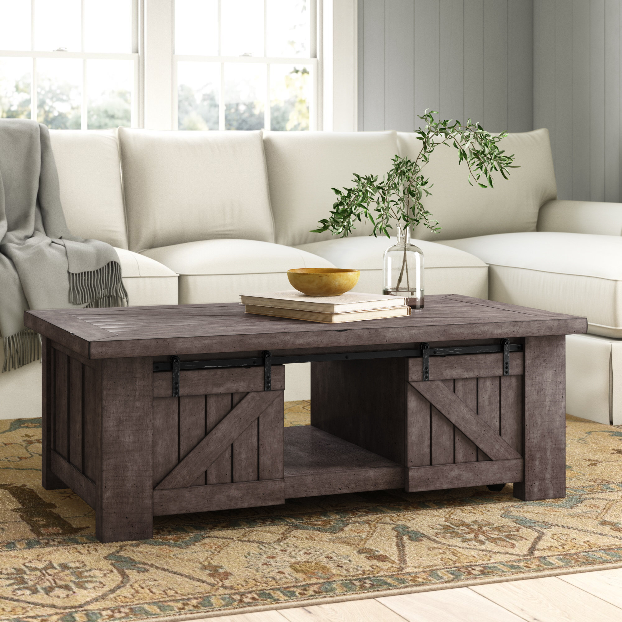 Sherree Solid Wood Storage Lift Top Coffee Table Reviews Birch Lane