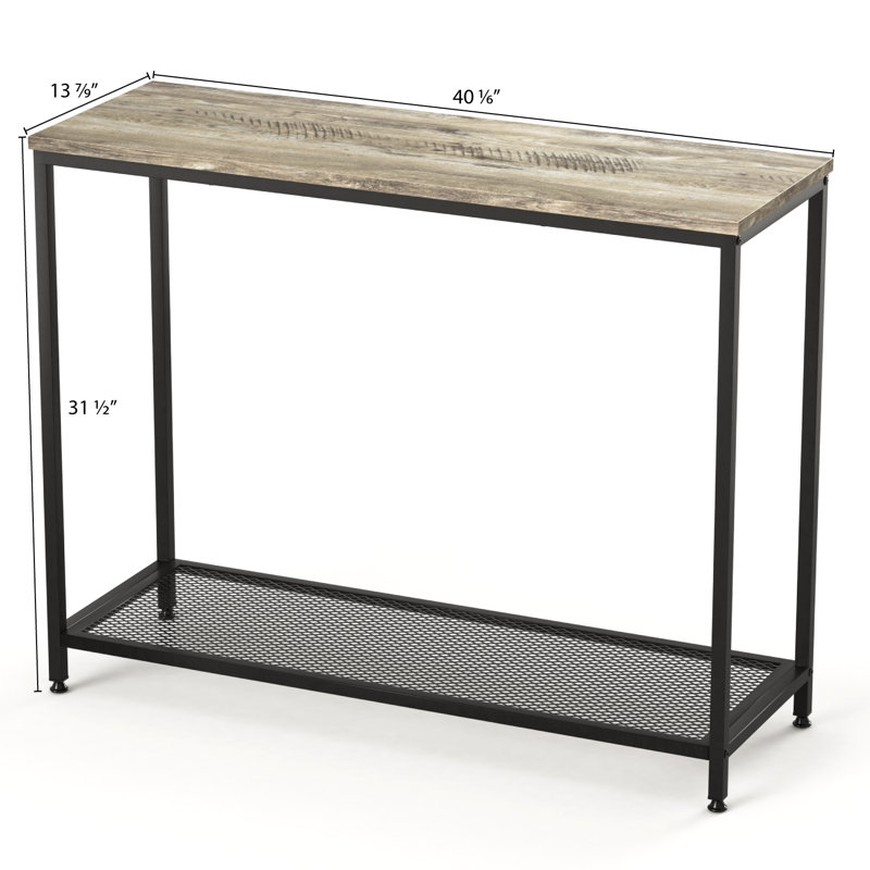 Ballucci Industrial Console Table With Single Shelf Rustic Brown Reviews Wayfair