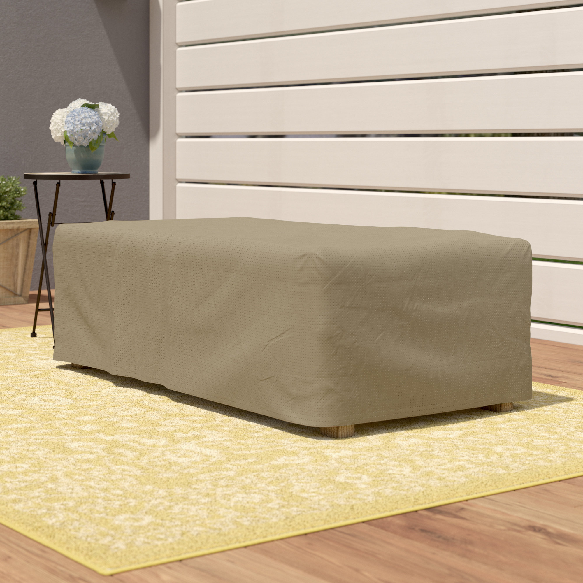 Wayfair Basics Rectangle Patio Ottoman Or Side Table Cover Reviews Wayfair Ca