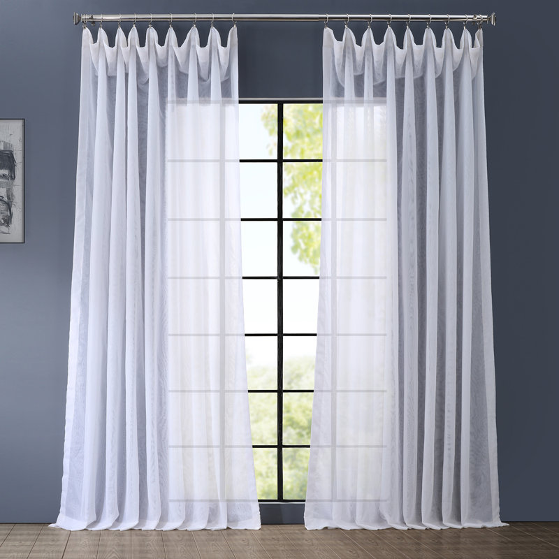 Alcott Hill Apollo Extra Wide Double Layered Sheer Rod ...