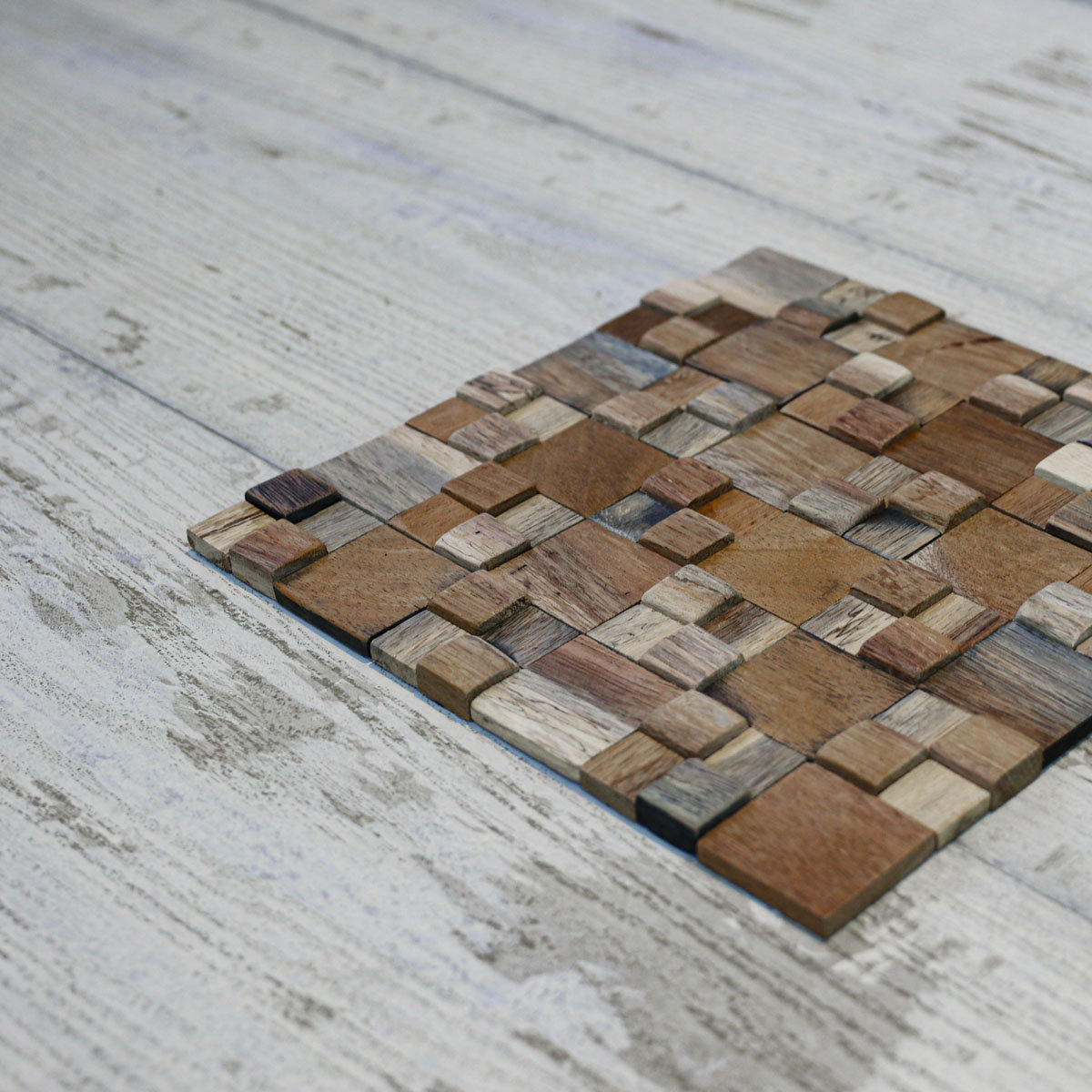 Ekena Millwork Belmont Boat Wood Mosaic 12 X 12 Wood Look Tile