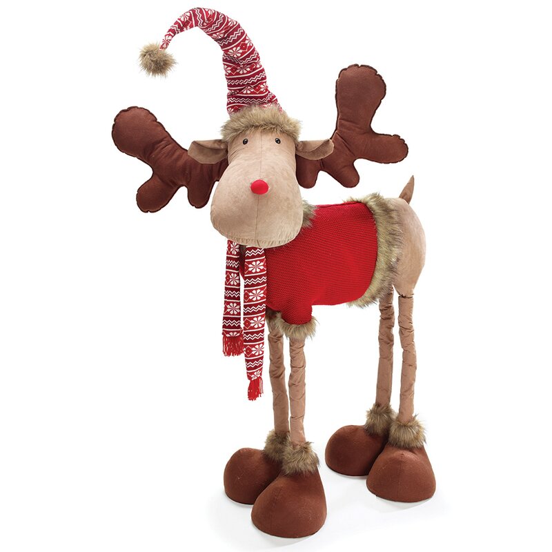 The Holiday Aisle® Standing Moose Décor | Wayfair