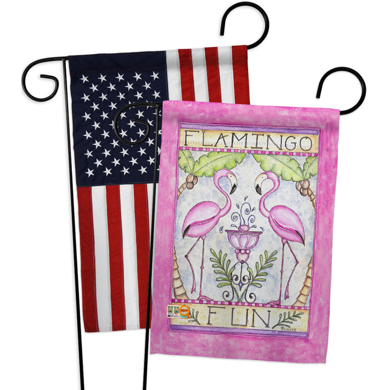 Breeze Decor Flamingo Fun 2 Sided Polyester 19 X 13 In Garden Flag Wayfair