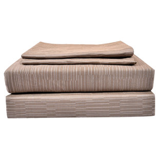 Tomaz Genuine Jacquard Pebble 400 Thread Count Geometric 100% Egyptian-Quality Cotton Sheet Set by Union Rustic Find