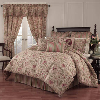 Rose Tree Izabelle Jacobean Floral Reversible Comforter Set Wayfair