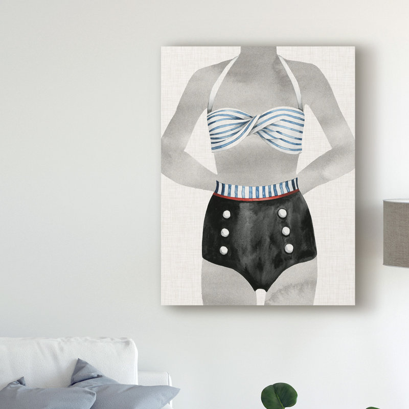 East Urban Home Vintage Bathing Suit I Acrylic Painting Print On